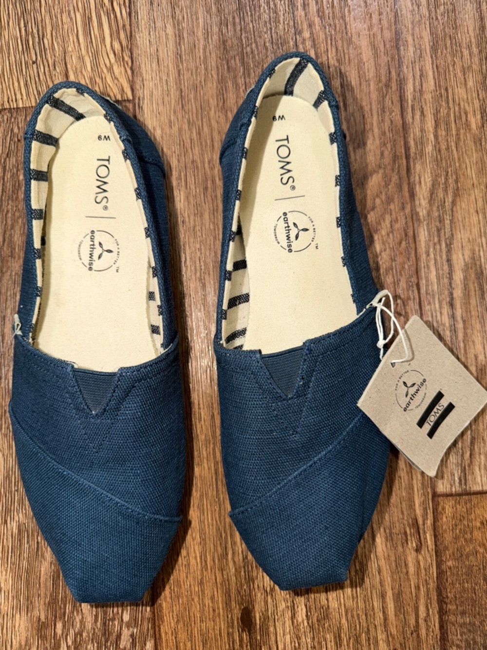Toms Navy Slip-On Flats